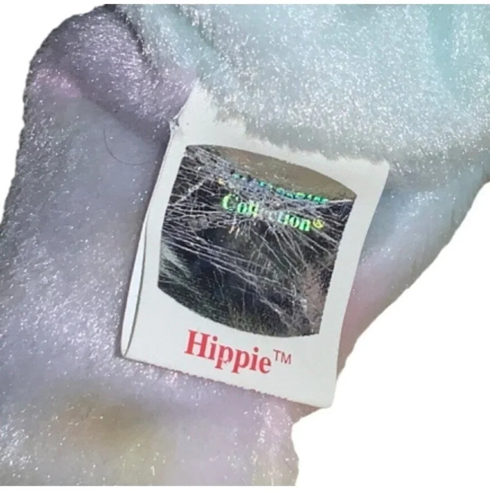 Ty Beanie Baby Hippie Bunny Pastel Tie-Dye Plush Toy 1998 Original With Tags - Picture 11 of 12